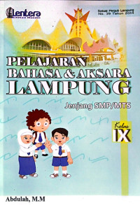 Image of PELAJARAN BAHASA DAN AKSARA LAMPUNG SMP/MTS Kelas IX
